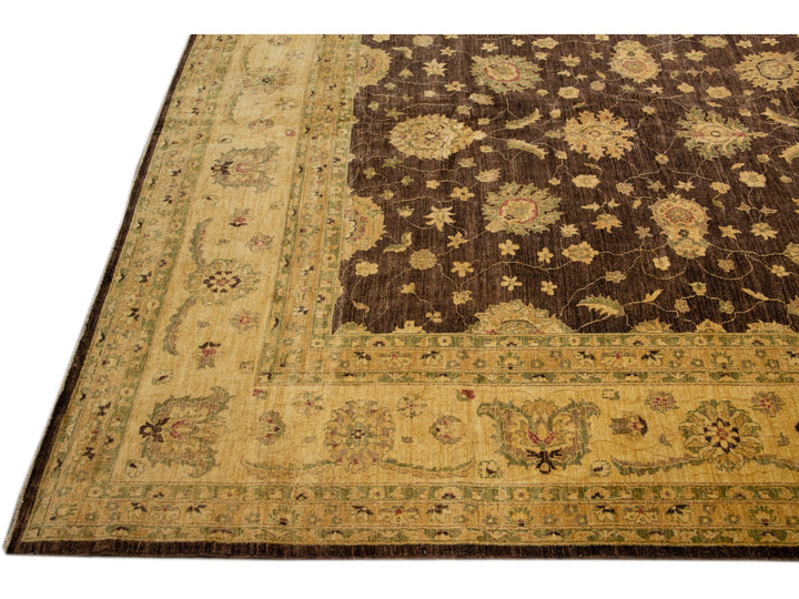 Modern Peshawar Wool Rug 18 X 29