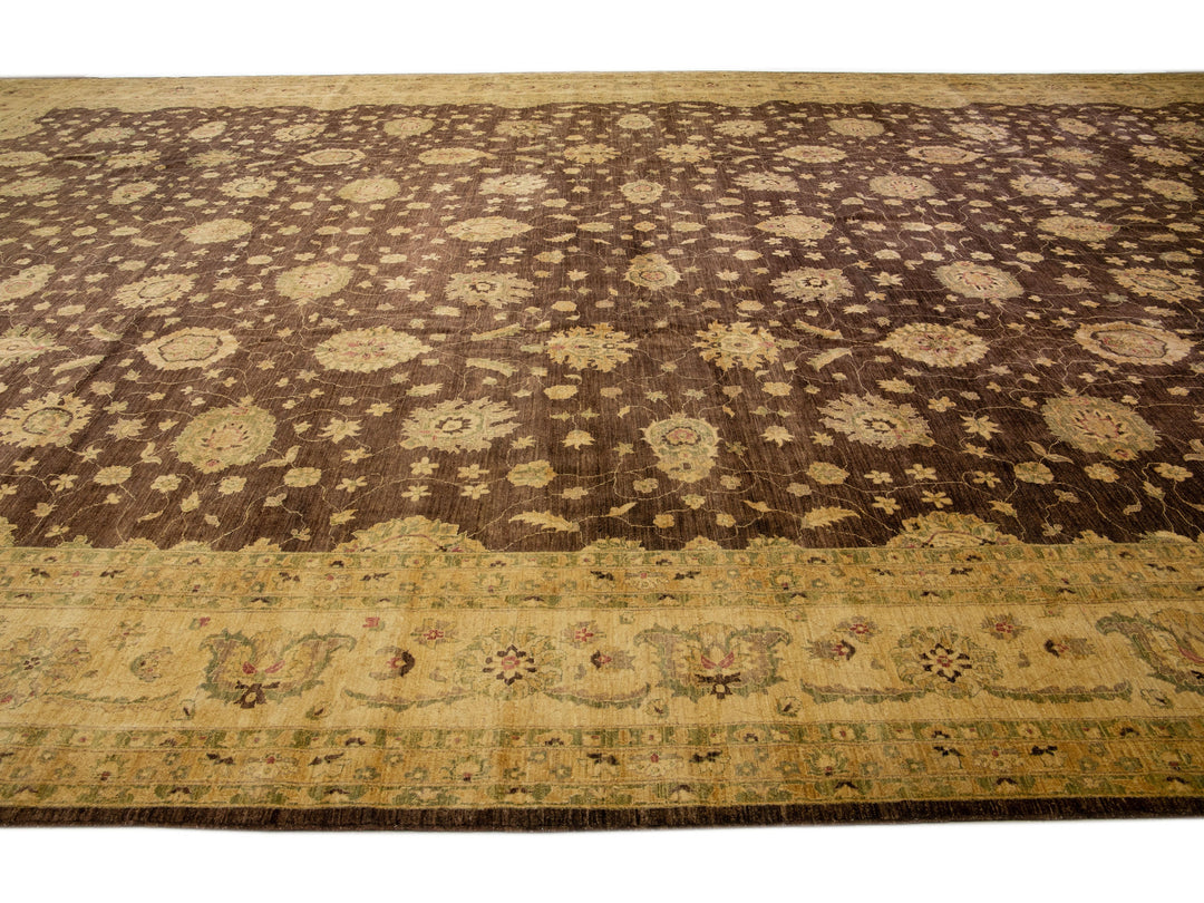 Modern Peshawar Wool Rug 18 X 29