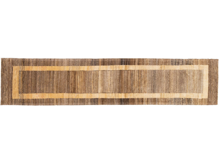 Modern Gabbeh Wool Runner 3 X 12