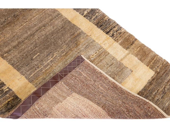 Modern Gabbeh Wool Runner 3 X 12