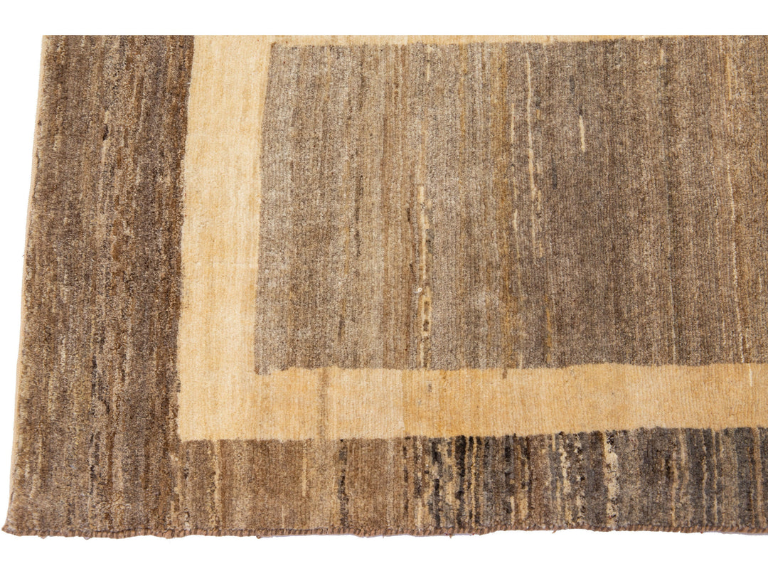 Modern Gabbeh Wool Runner 3 X 12