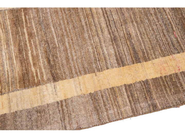 Modern Gabbeh Wool Runner 3 X 12