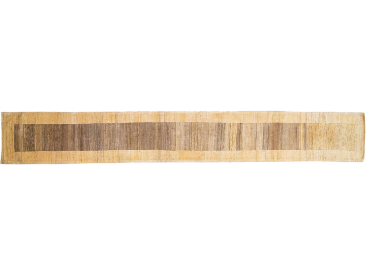 Modern Gabbeh Wool Runner 3 X 19