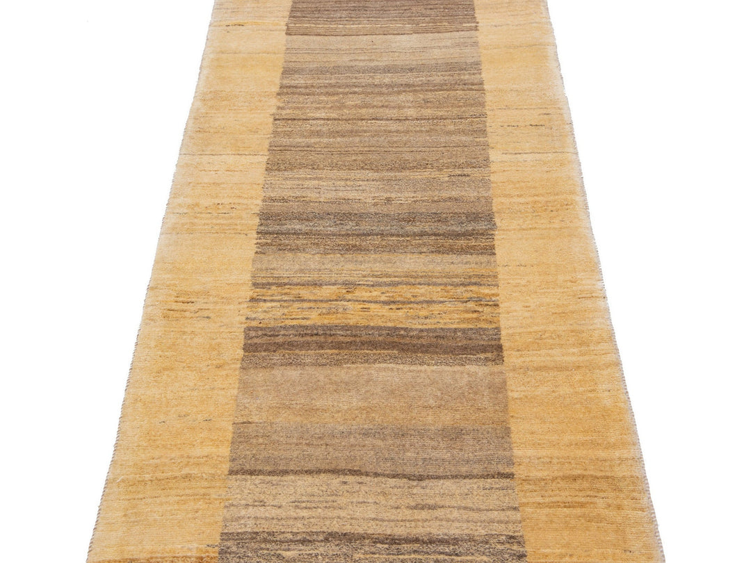 Modern Gabbeh Wool Runner 3 X 19