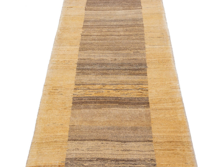 Modern Gabbeh Wool Runner 3 X 19