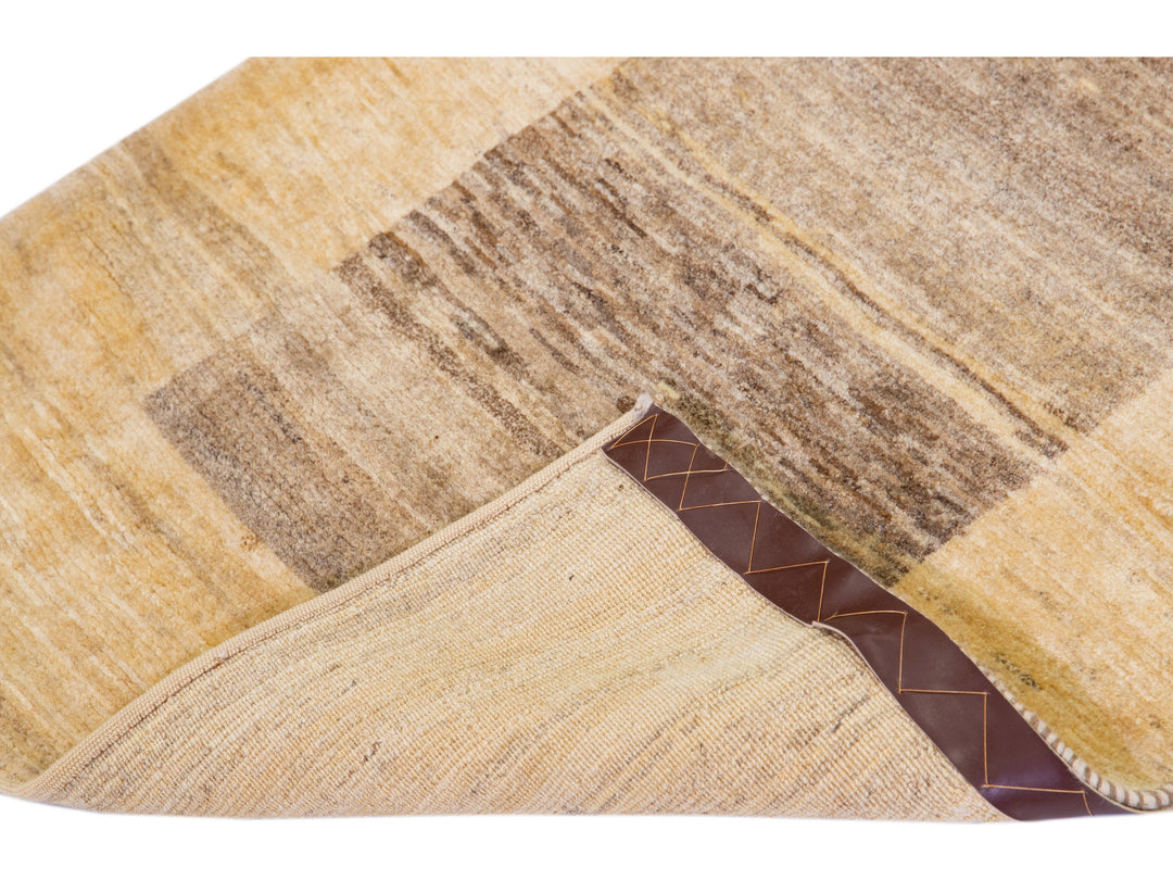Modern Gabbeh Wool Runner 3 X 19