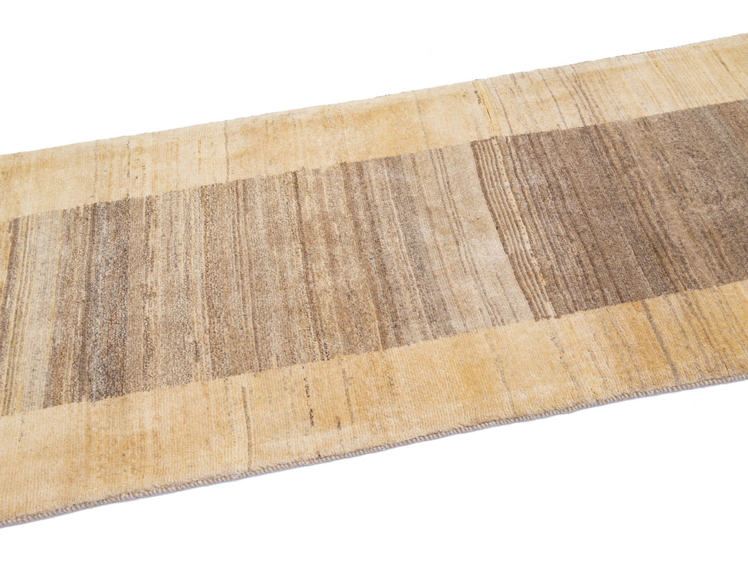 Modern Gabbeh Wool Runner 3 X 19