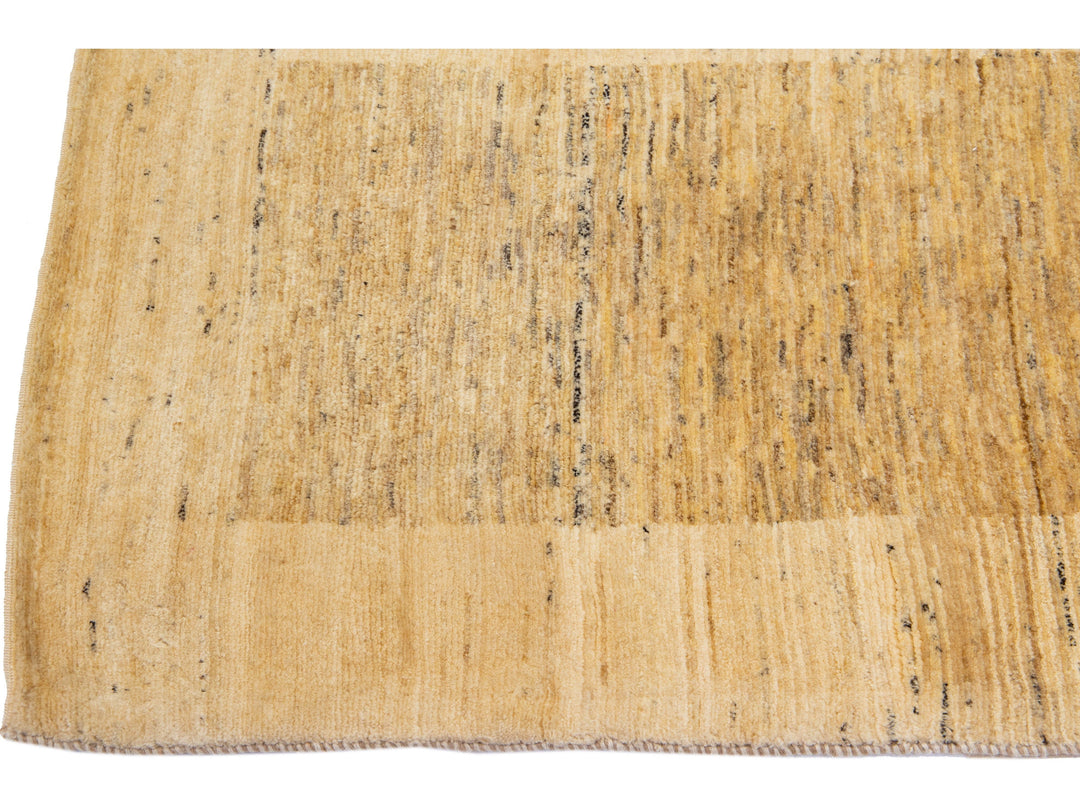Modern Gabbeh Wool Runner 3 X 19