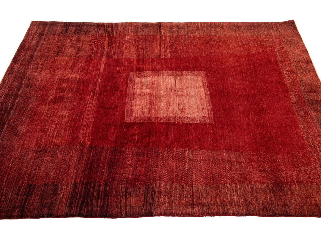 Modern Gabbeh Wool Rug 5 X 6
