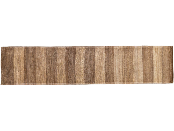 Modern Gabbeh Wool Runner 3 X 12