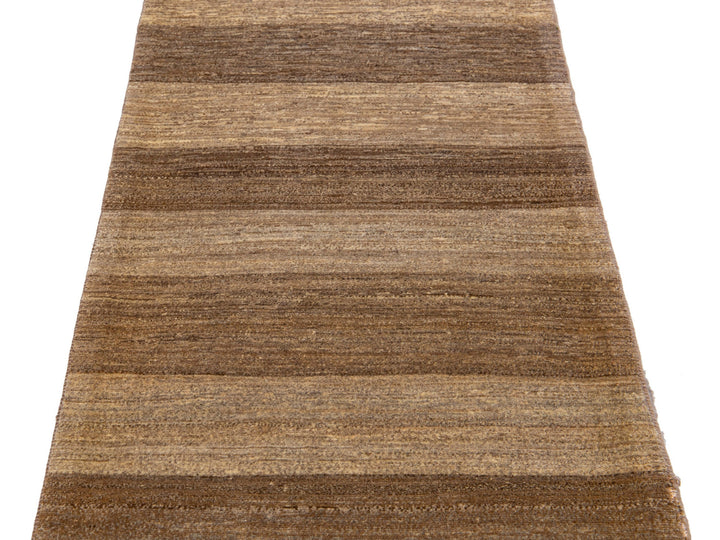 Modern Gabbeh Wool Runner 3 X 12