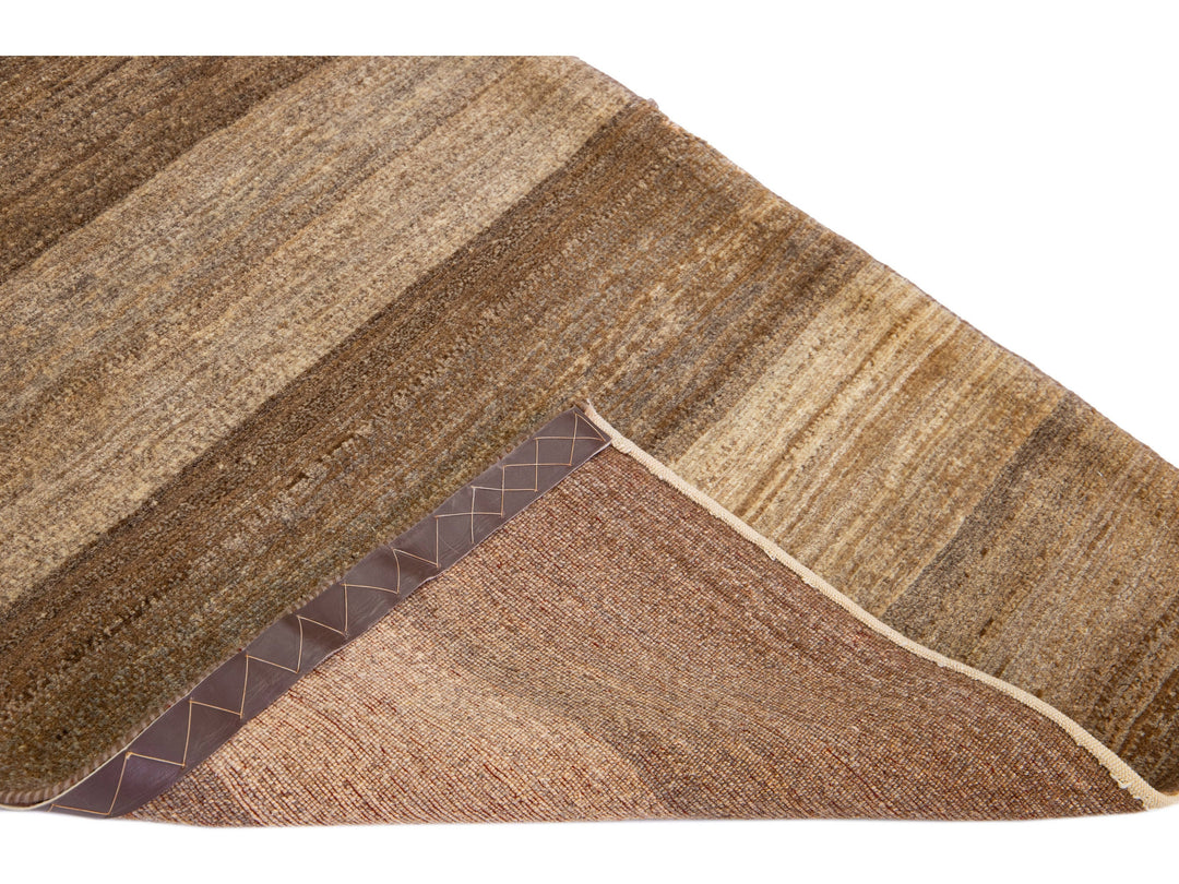 Modern Gabbeh Wool Runner 3 X 12