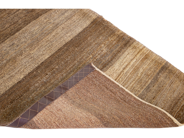 Modern Gabbeh Wool Runner 3 X 12