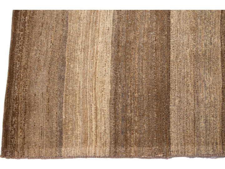 Modern Gabbeh Wool Runner 3 X 12