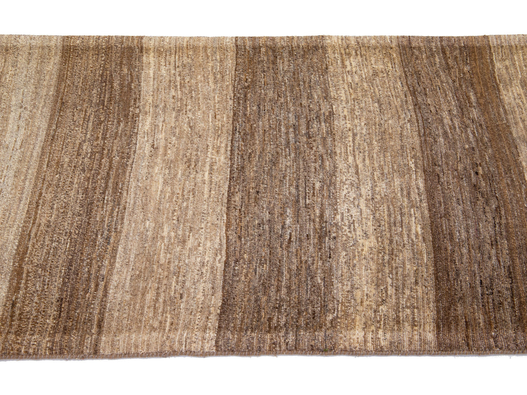 Modern Gabbeh Wool Runner 3 X 12