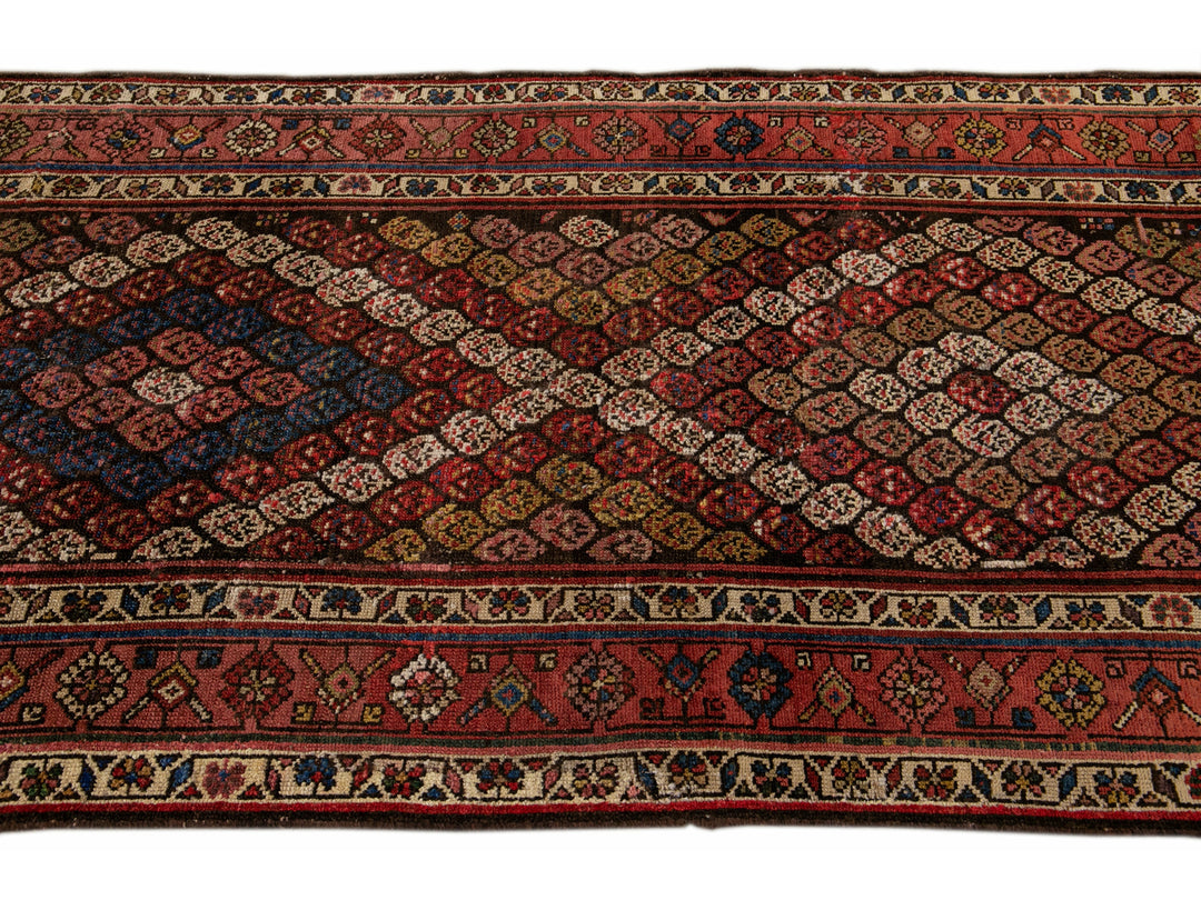 Antique Kurd Wool Runner 3 X 12