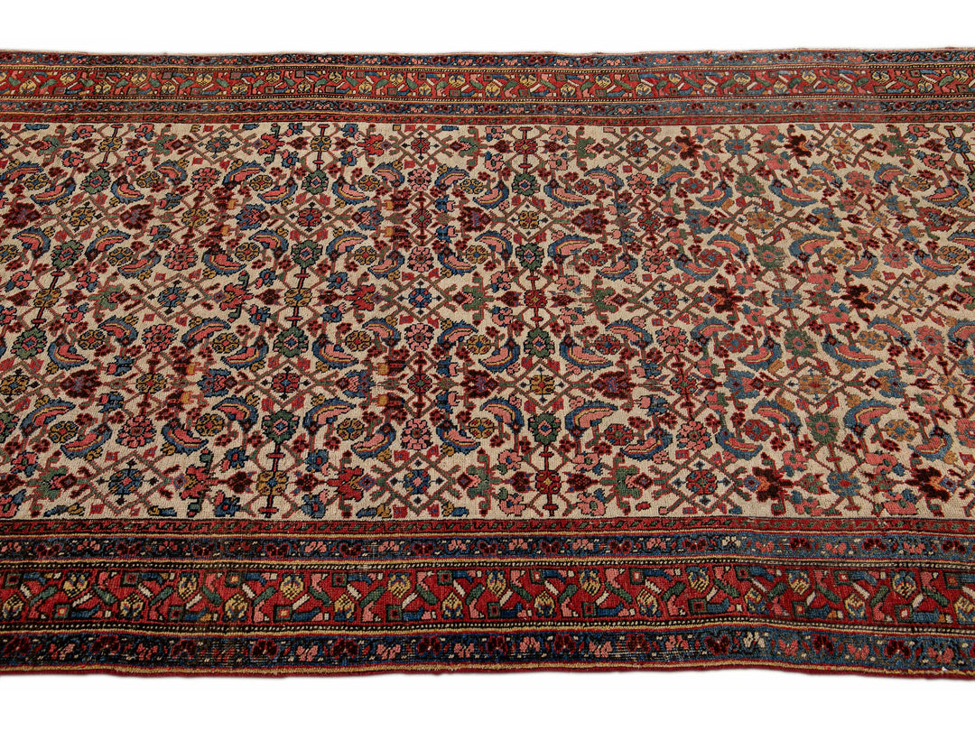 Antique Bidjar Wool Runner 4 X 13