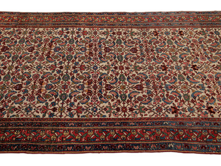 Antique Bidjar Wool Runner 4 X 13