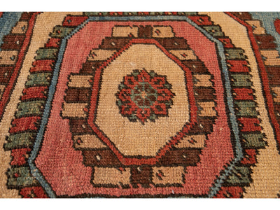 Antique Serapi Wool Rug 11 X 18