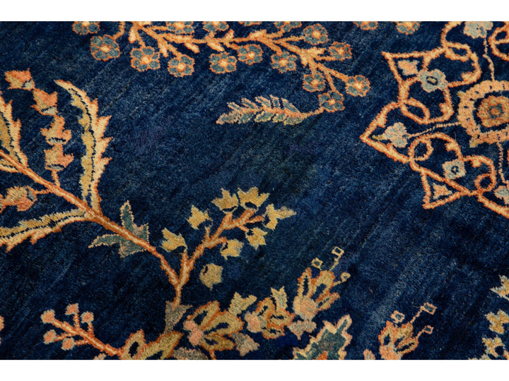 Antique Sarouk Wool Rug 9 X 12