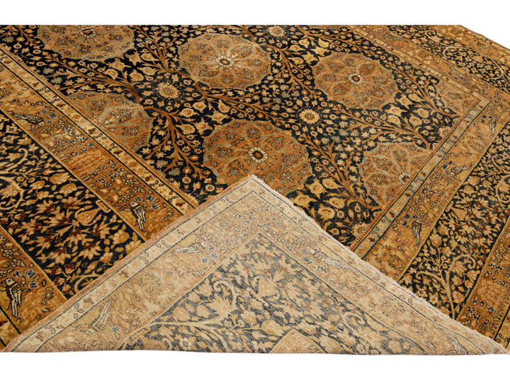 Antique Kerman Wool Rug  10 X 13