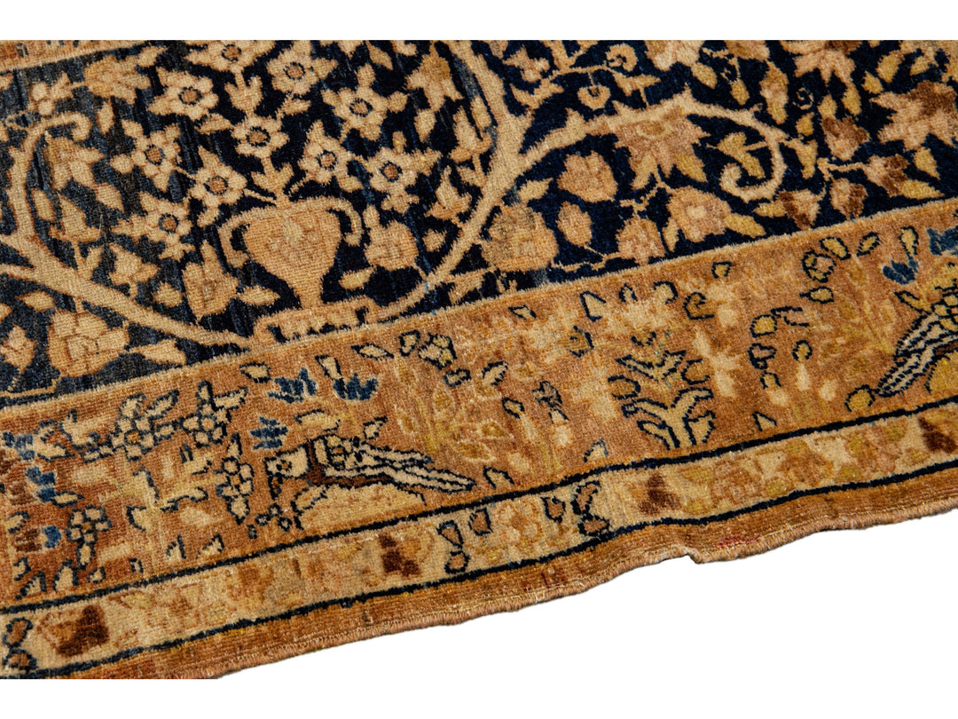 Antique Kerman Wool Rug  10 X 13