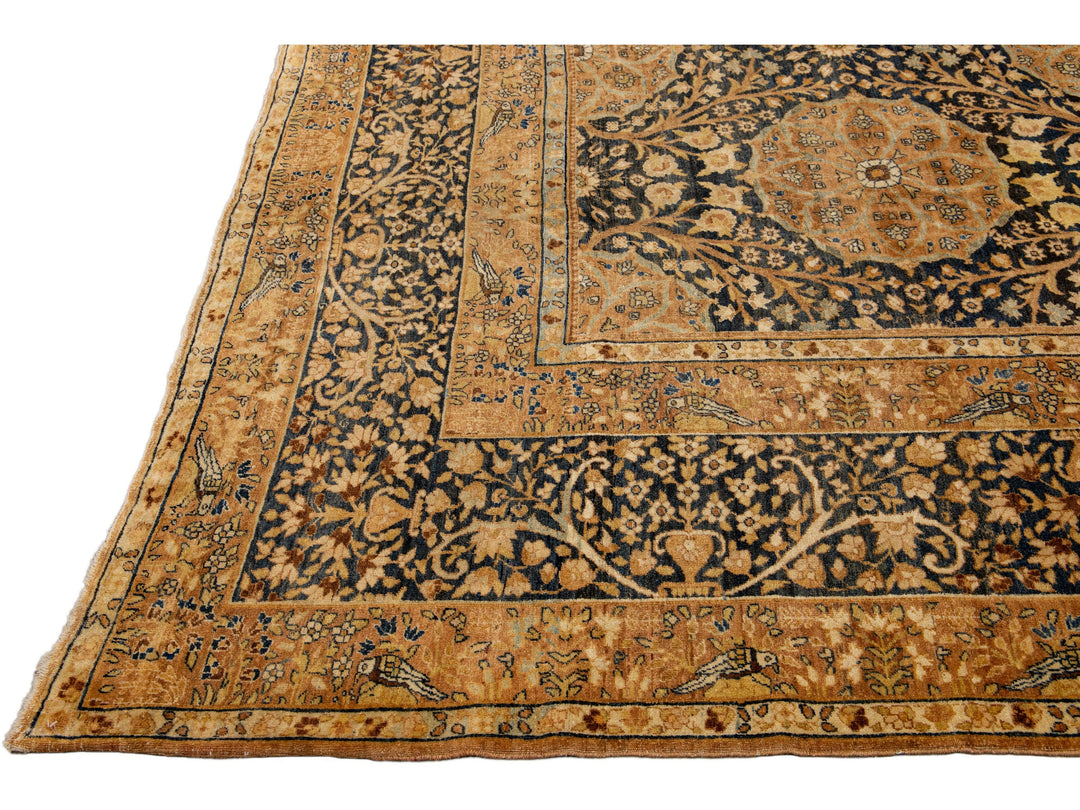 Antique Kerman Wool Rug  10 X 13