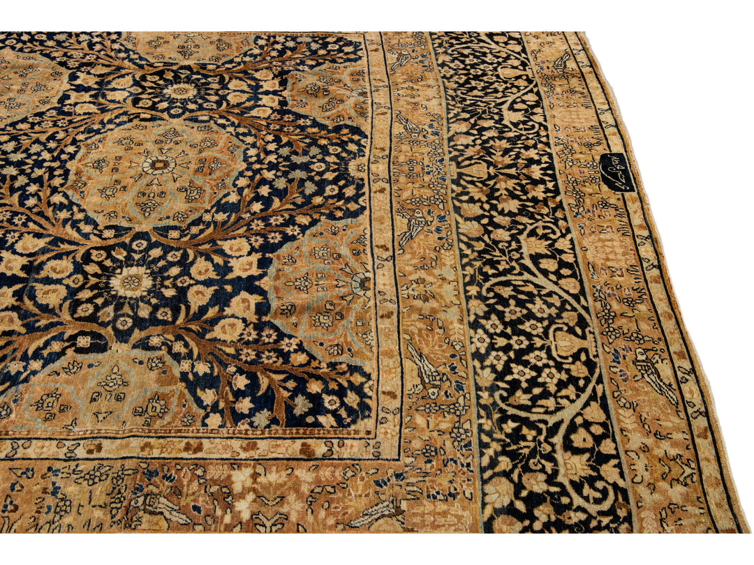 Antique Kerman Wool Rug  10 X 13