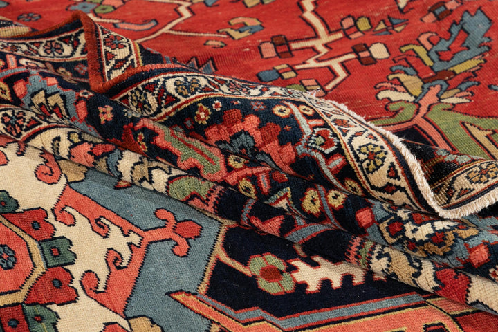 Antique Serapi Wool Rug 10 X 10