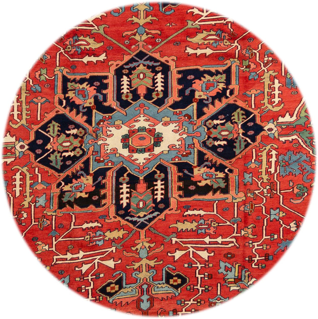 Antique Serapi Wool Rug 10 X 10
