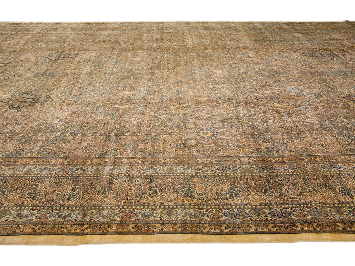 Antique Kerman Wool Rug 14 X 24