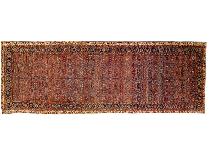 Antique Malayer Wool Rug 10 x 22