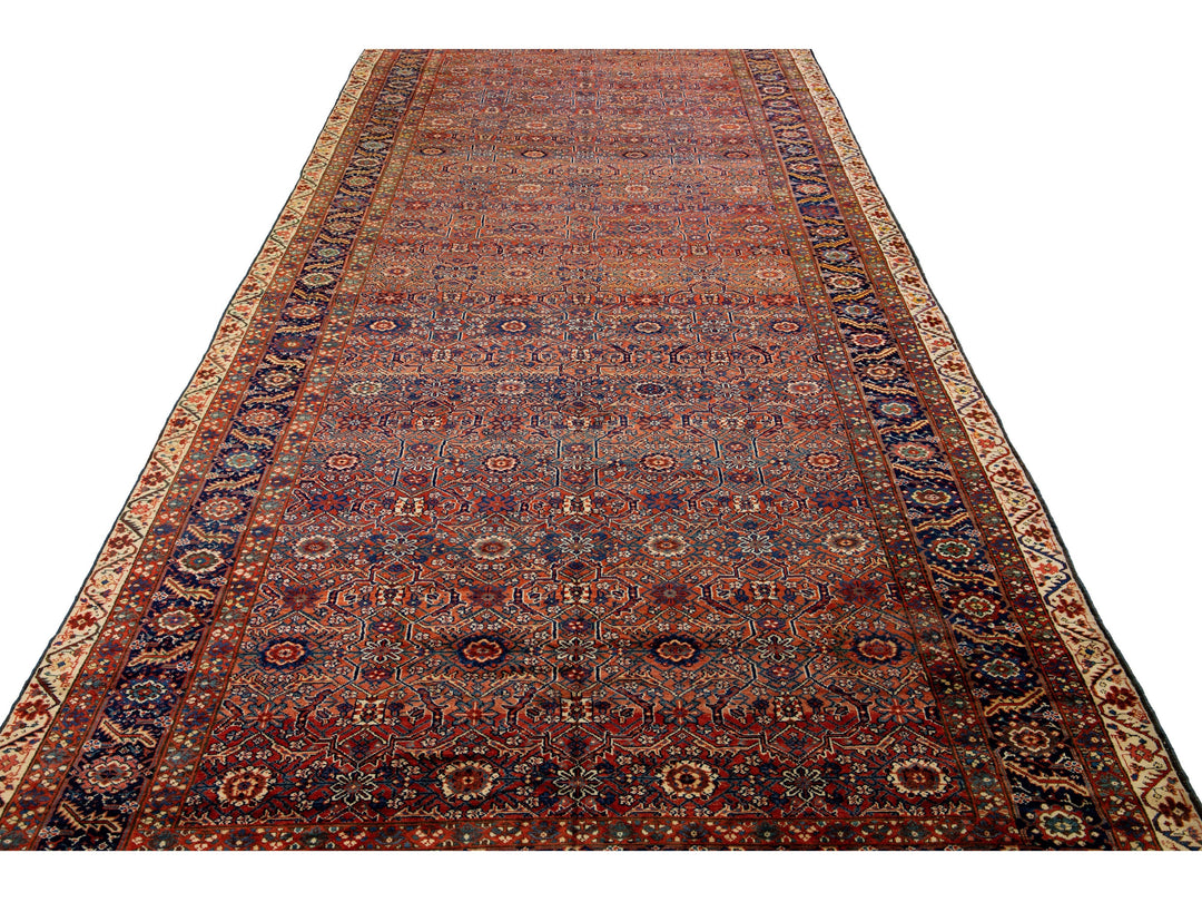 Antique Malayer Wool Rug 10 x 22