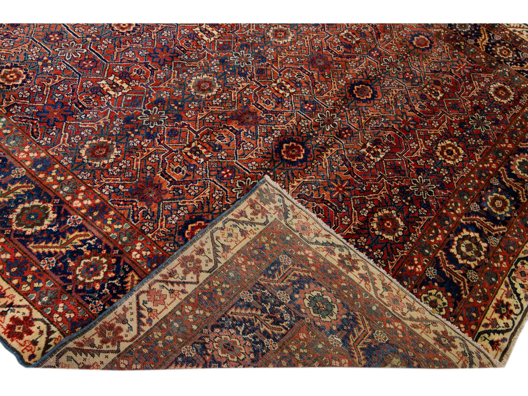 Antique Malayer Wool Rug 10 x 22