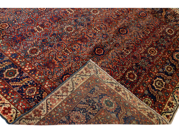 Antique Malayer Wool Rug 10 x 22