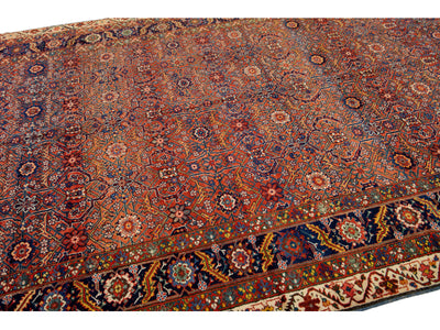 Antique Malayer Wool Rug 10 x 22