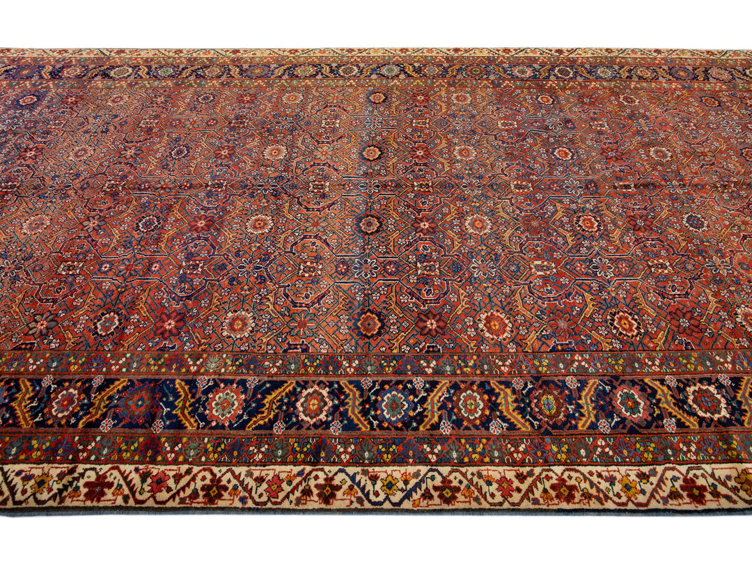 Antique Malayer Wool Rug 10 x 22
