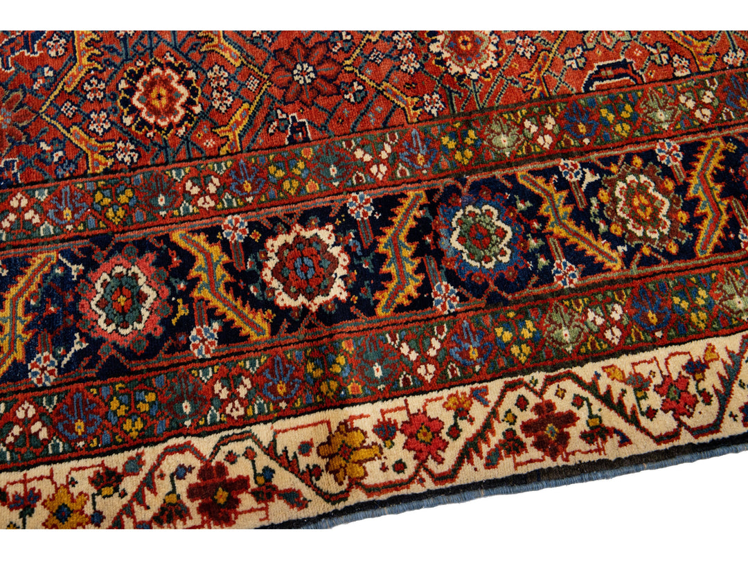 Antique Malayer Wool Rug 10 x 22