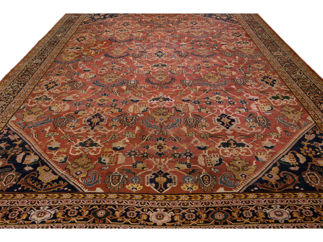 Antique Mahal Wool Rug 16 X 22