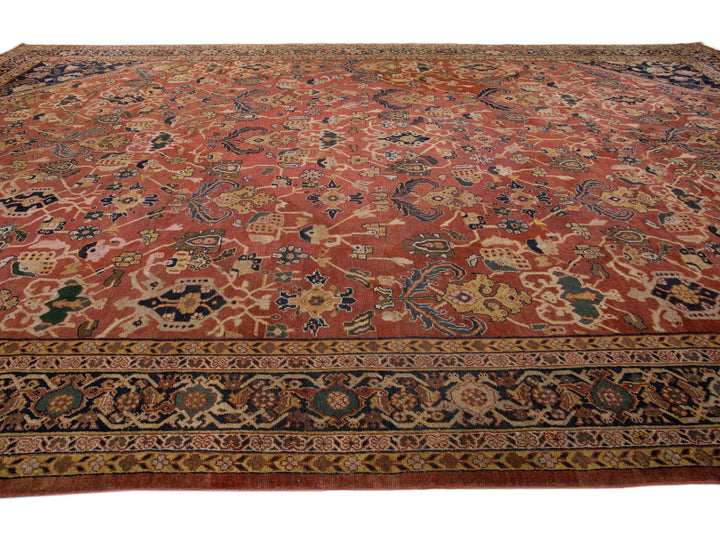 Antique Mahal Wool Rug 16 X 22