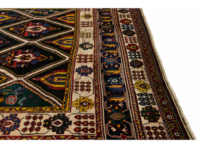 Antique Bakhtiari Wool Rug 13 X 23