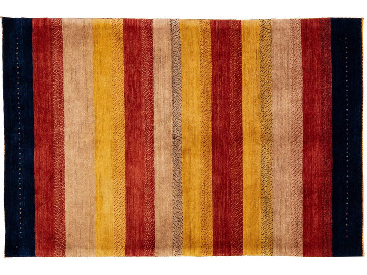 Modern Gabbeh Wool Rug 4 X 9