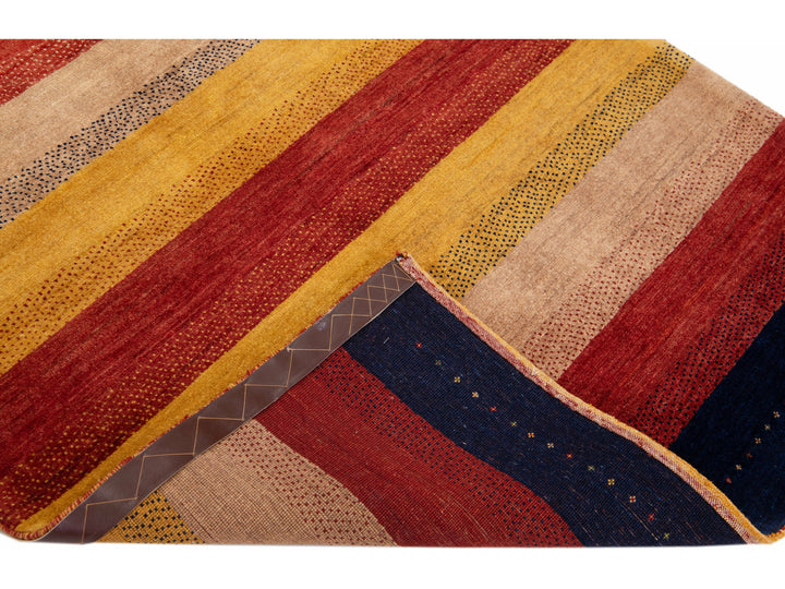 Modern Gabbeh Wool Rug 4 X 9