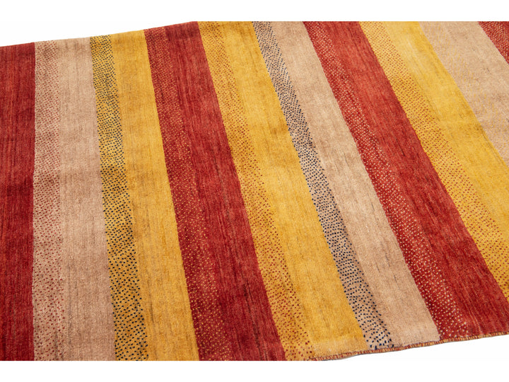 Modern Gabbeh Wool Rug 4 X 9