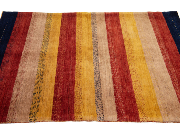 Modern Gabbeh Wool Rug 4 X 9