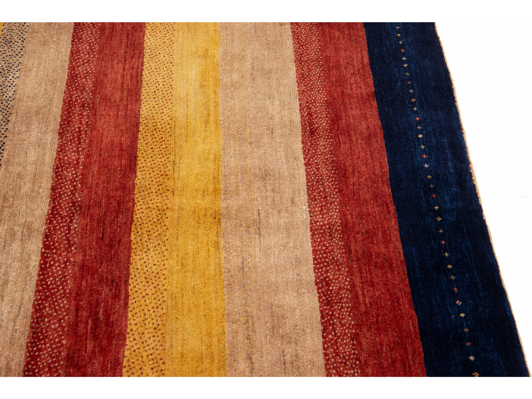 Modern Gabbeh Wool Rug 4 X 9