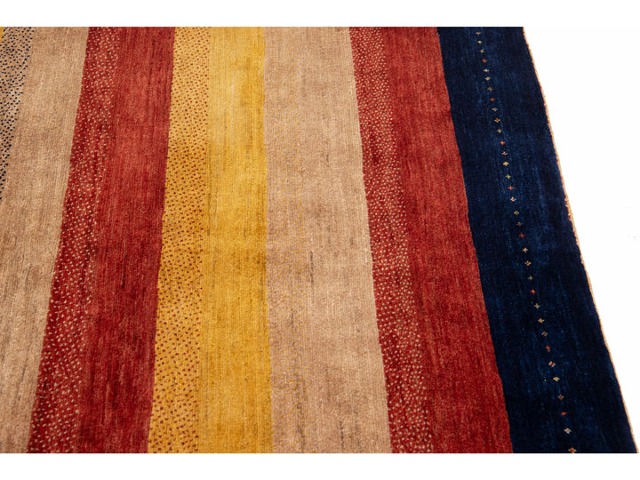 Modern Gabbeh Wool Rug 4 X 9