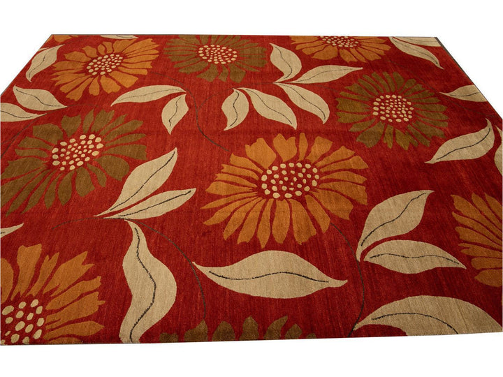 21st Century Contemporary Khotan Style Wool Rug 8 X 10