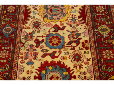 Modern Turkish Oushak Wool Runner 13 X 19