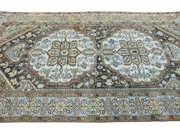 Antique Mahal Wool Rug 6 X 10